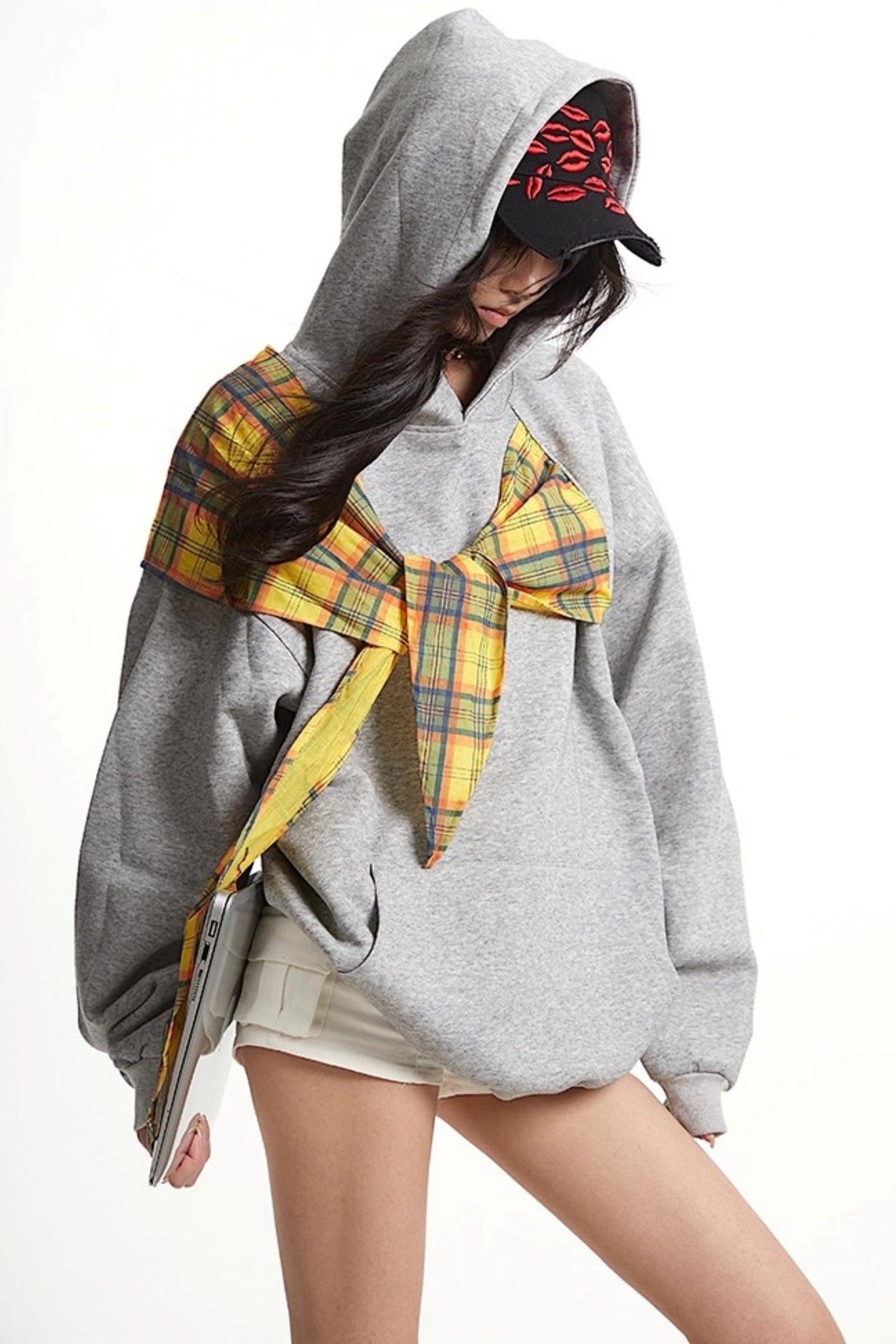 Vintage Plaid Loose Long Sleeve Sweatshirt
