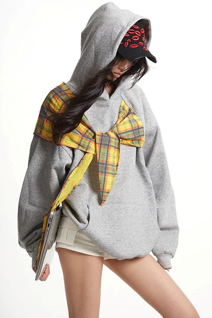 Vintage Plaid Loose Long Sleeve Sweatshirt
