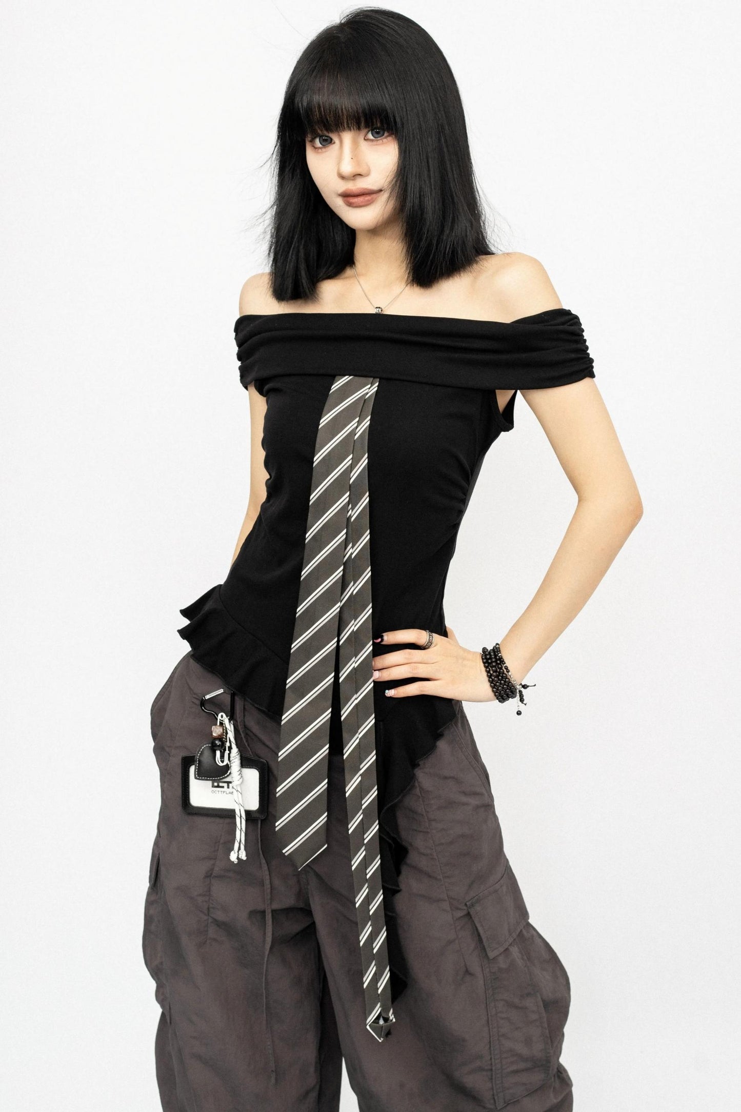 Retro Summer Shoulder Top