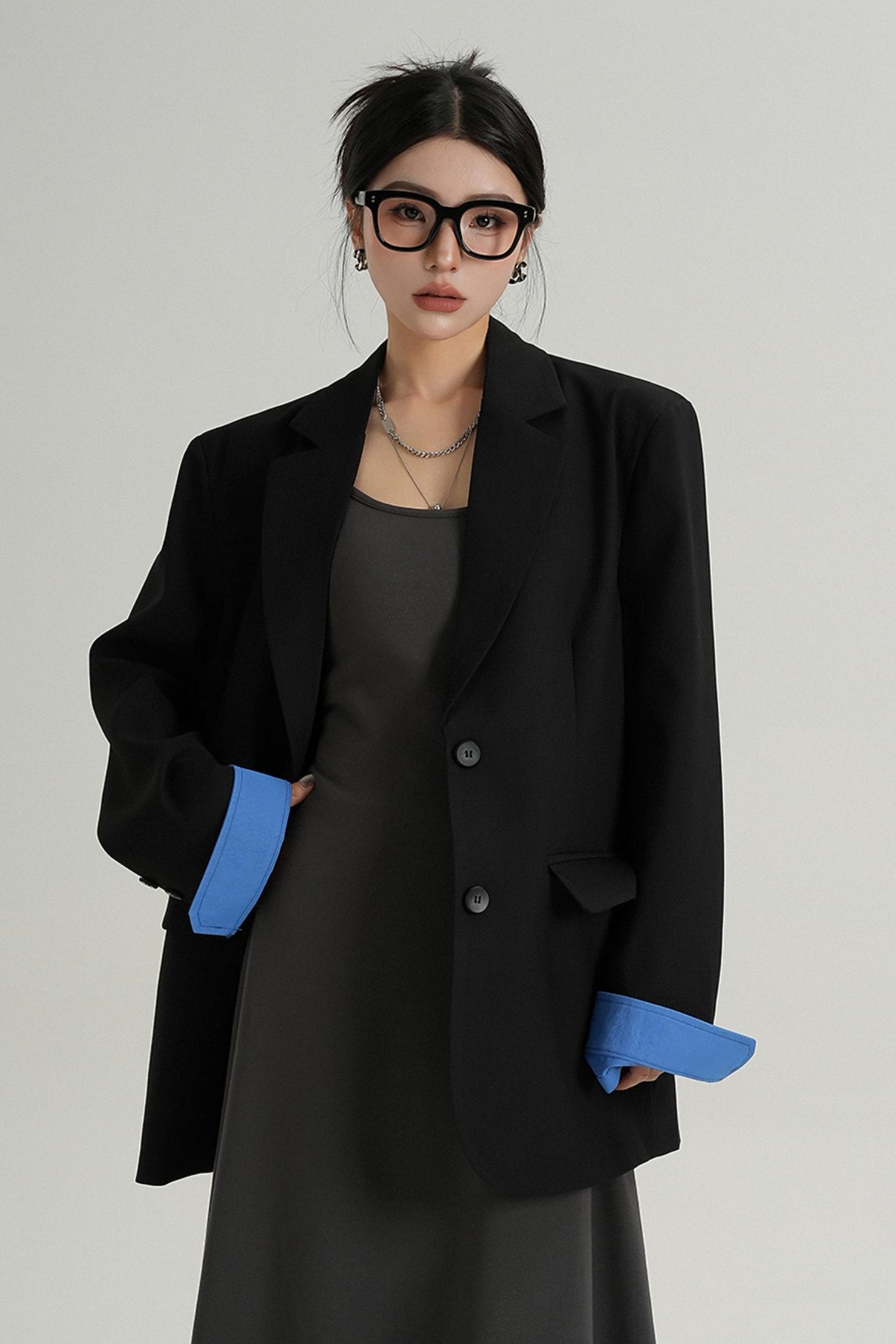 Veste de costume midi élégante 