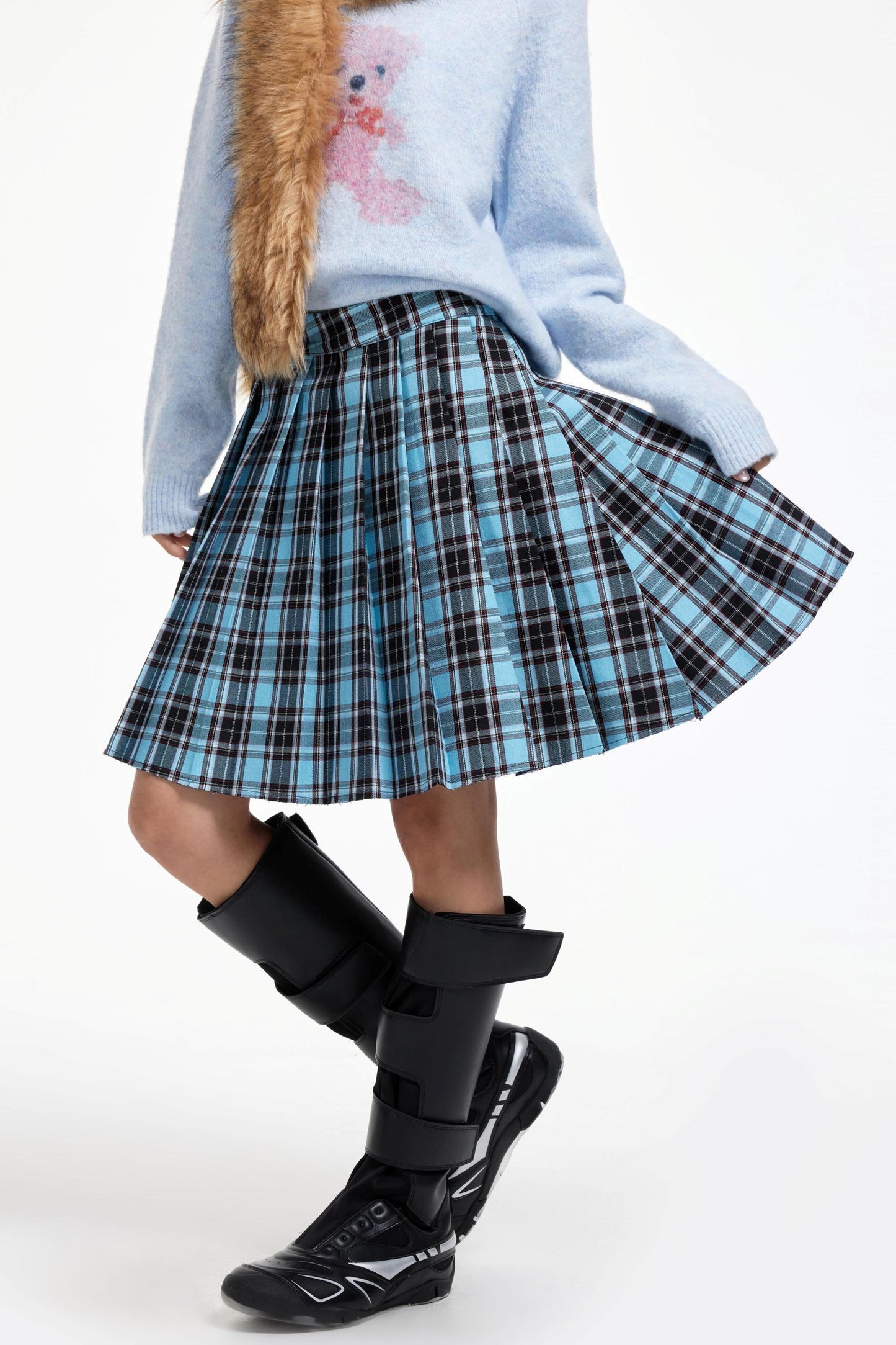 Pleated Mid-Length Skirt