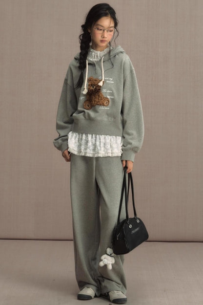 High-Waisted Knitted Wide-Leg Pants