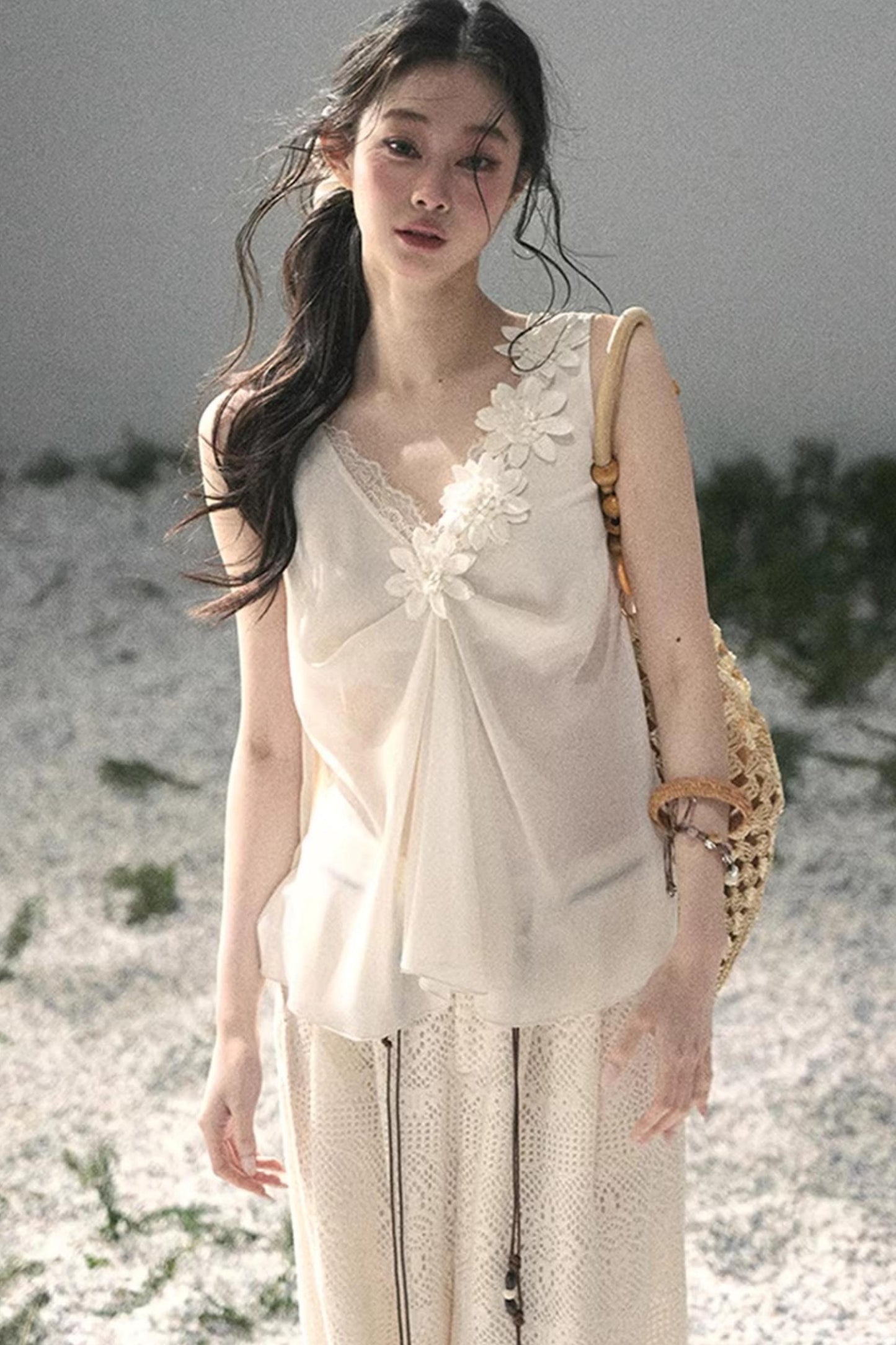 Silent Rose Semi-Sheer Lace T-Shirt