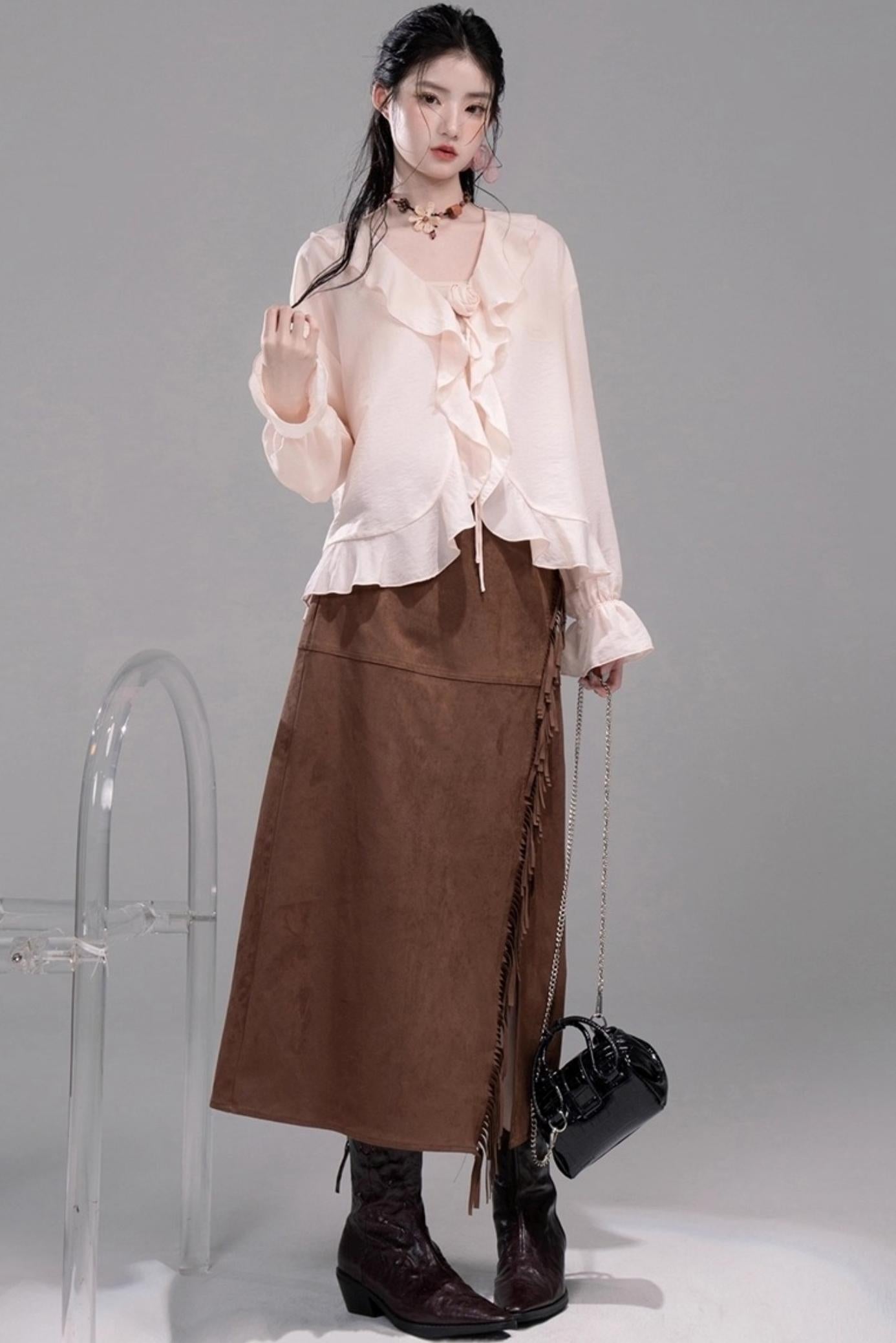 Peony Ruffle Cardigan