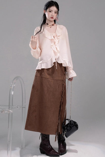 Peony Ruffle Cardigan