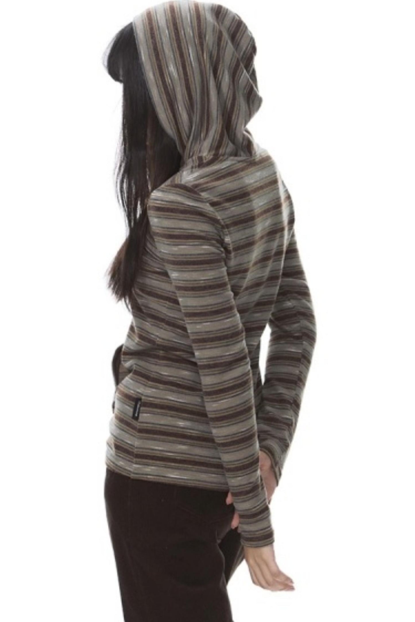 Striped Slimming Stretch Hoodie