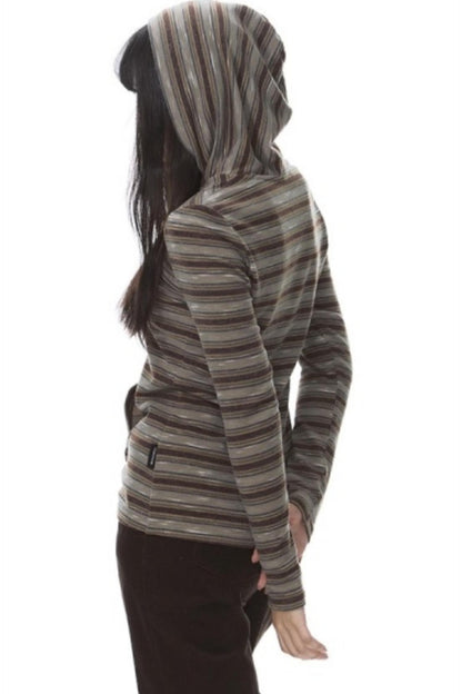 Striped Slimming Stretch Hoodie
