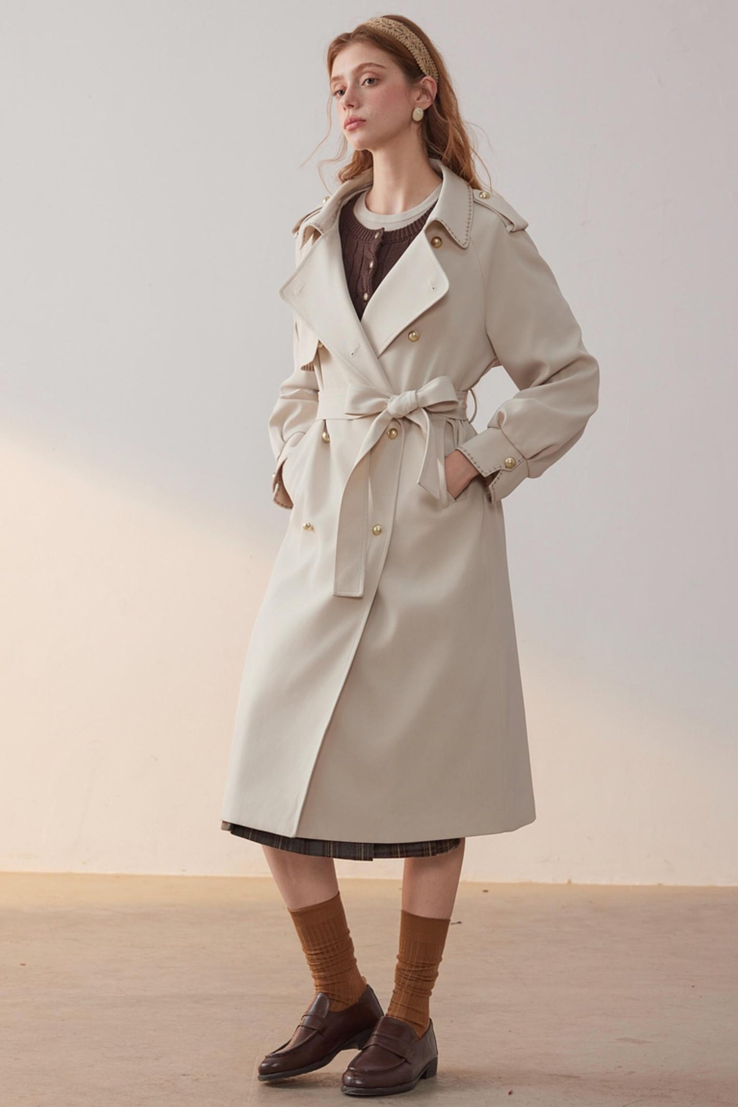 Lapel Trench Coat