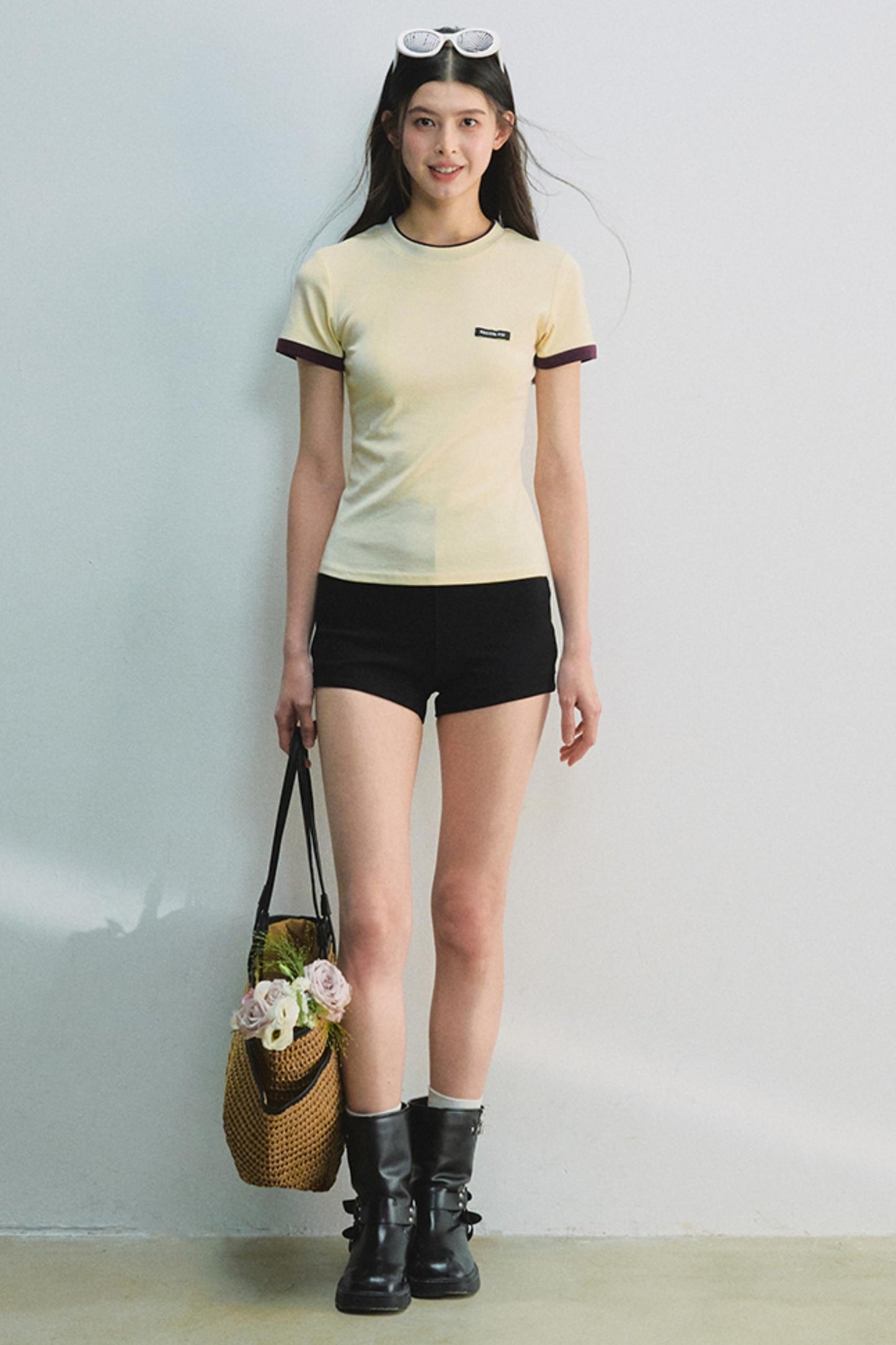 Miu Colorblock Waist Tee
