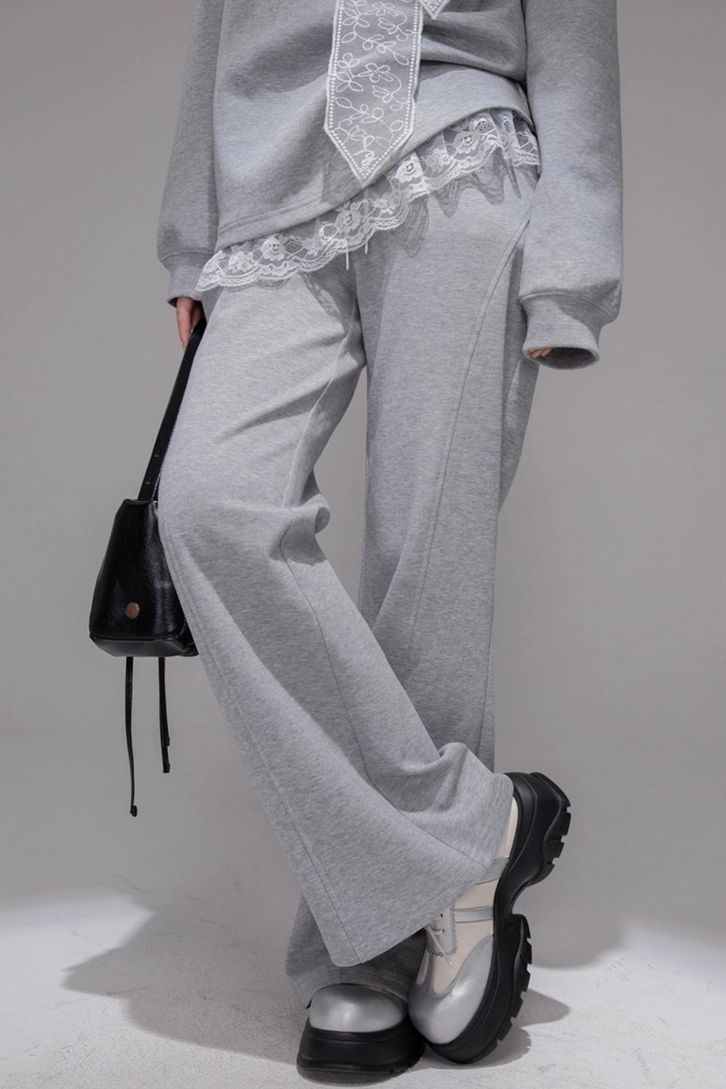 Fair Isle Printed Sweatshirt With Pants Set