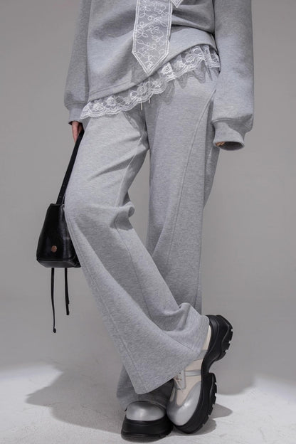 Fair Isle Printed Sweatshirt With Pants Set