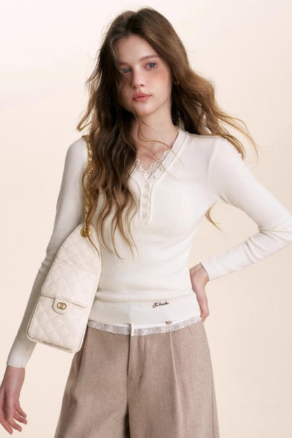 Romantic Lace Wool Cardigan