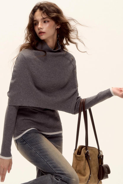 Wool Color-Block Top Set