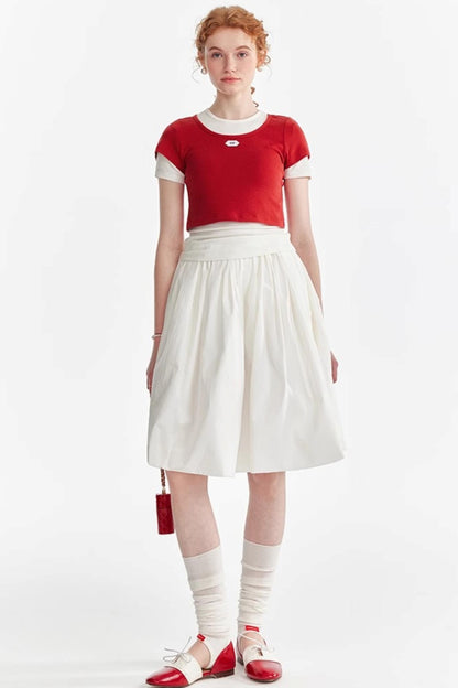 Colorblock Tencel Wool Tee