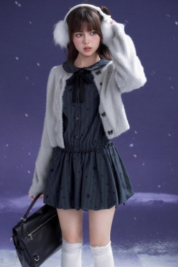 Dark Night Blue Bud Dress Set-Up