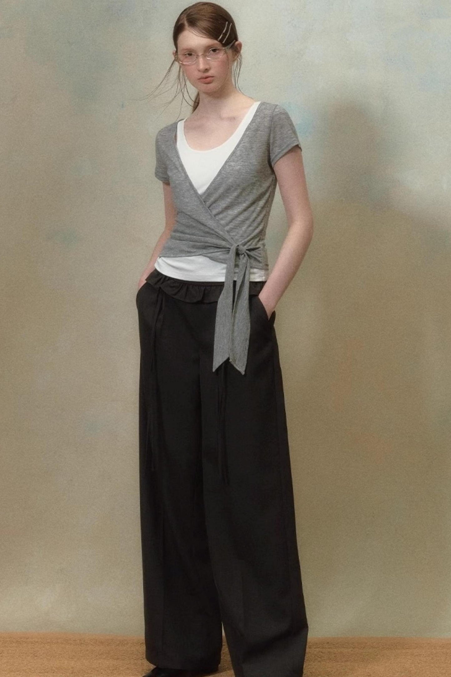 Summer Ruffle Wide Leg Pants