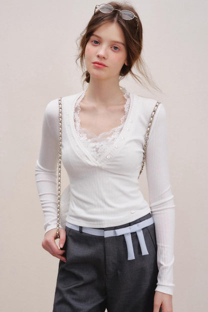 Color-Blocked High-Waisted Wide Leg Pants