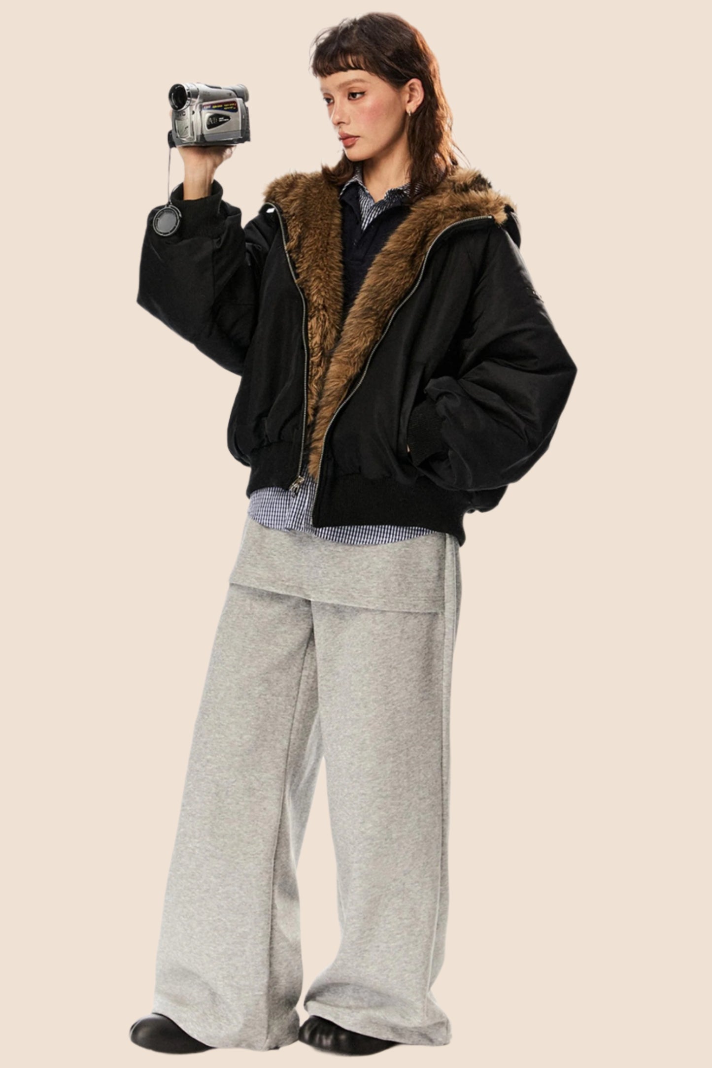 Fake Two-Piece Loose Sweatpants