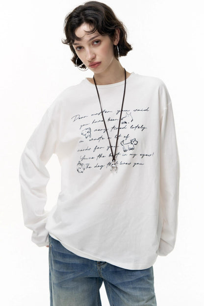 Cotton Printed Long Sleeve T-Shirt