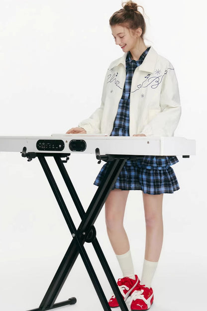 Dynamic Trajectory Embroidered Jacket