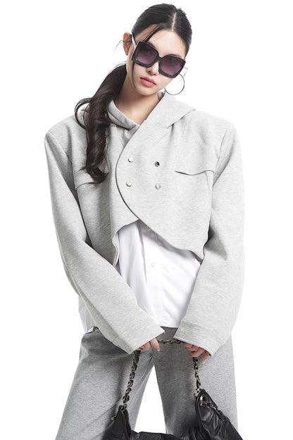 Faux Two-Piece Hooded Jacket