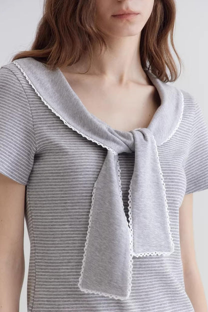 Sweet Striped Lace Top