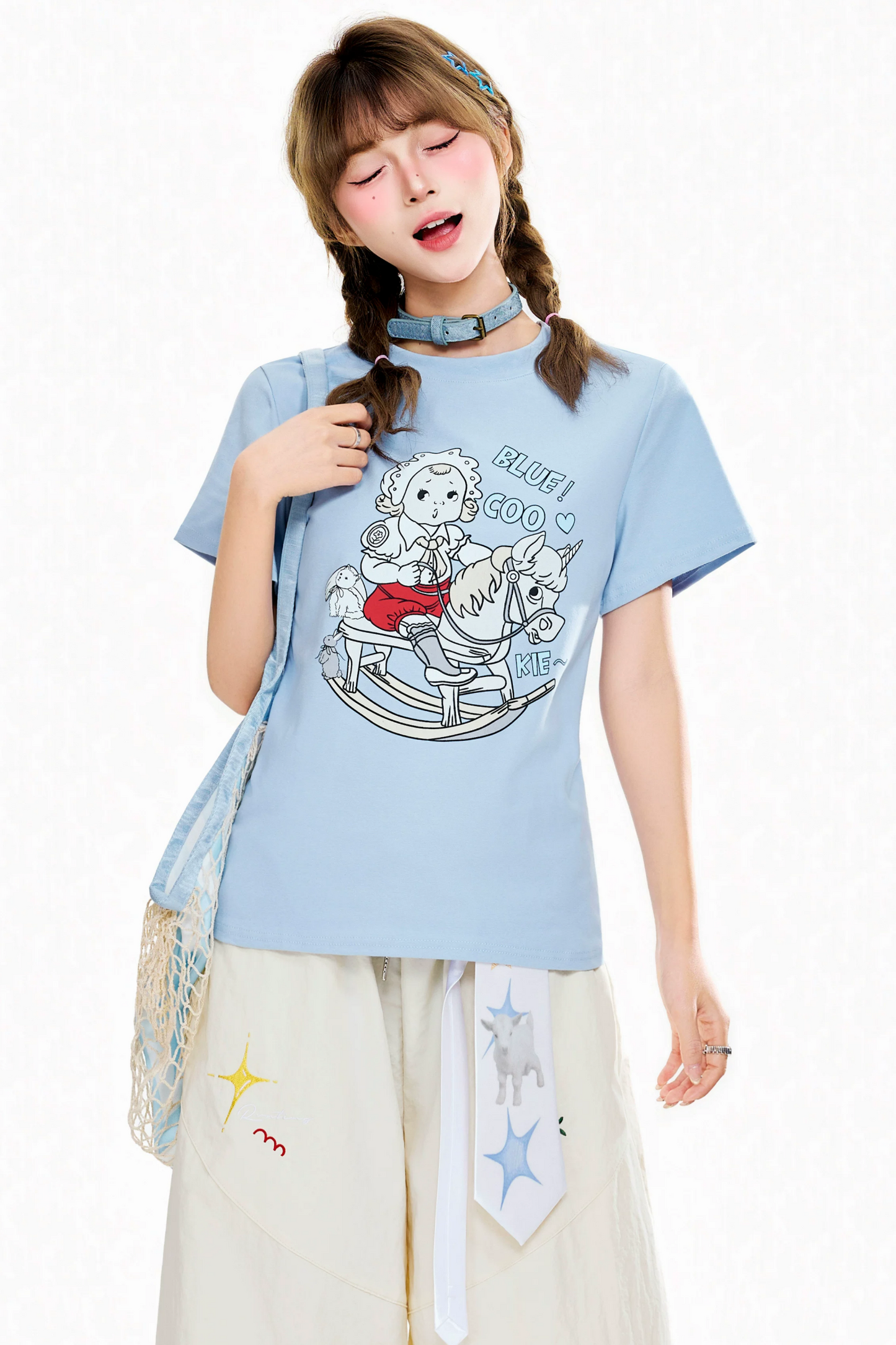 Retro Carousel Print Top