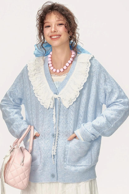 Deluxe V-Neck Knit Cardigan