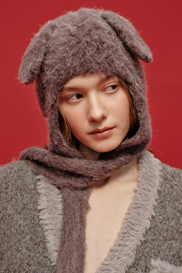 Two-Tone Wool Knit Hat