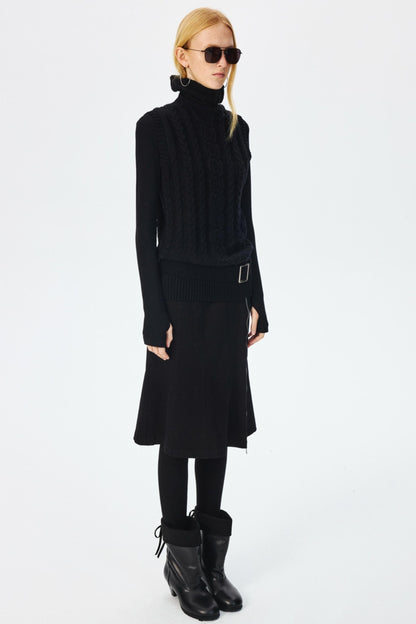 Luxury Merino Wool Turtleneck Top