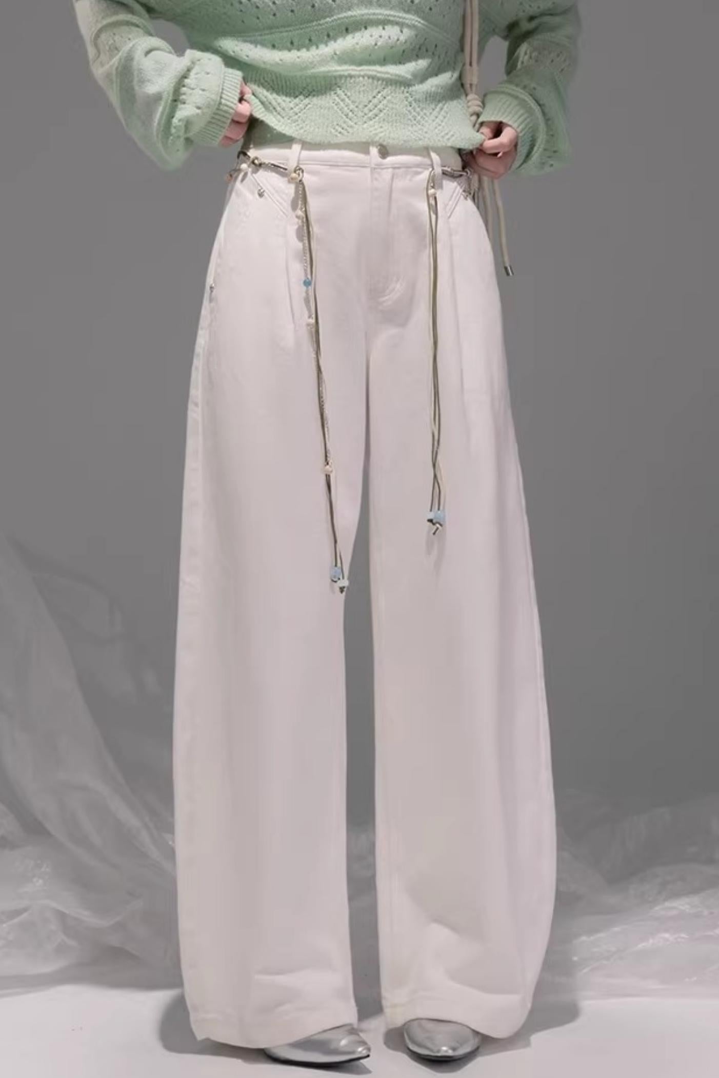 Ensemble Jean en Lyocell Blanc Pierre