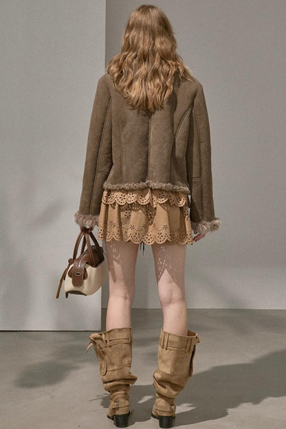 Cascading Vintage Short Skirt