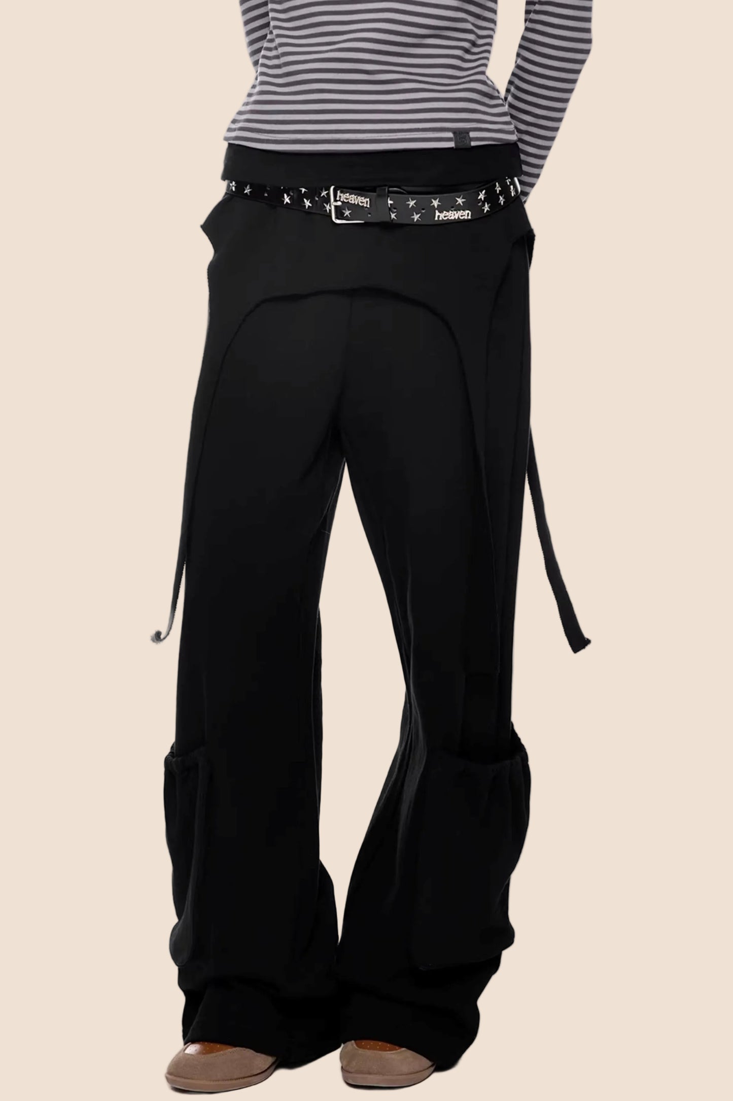 Vintage Drapey Wide-Leg Pants