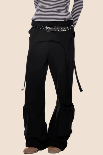 Vintage Drapey Wide-Leg Pants