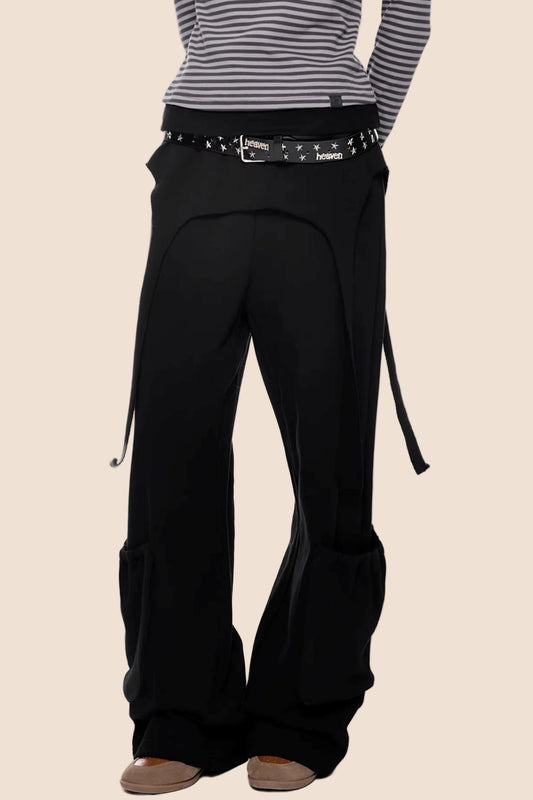 Vintage Drapey Wide-Leg Pants