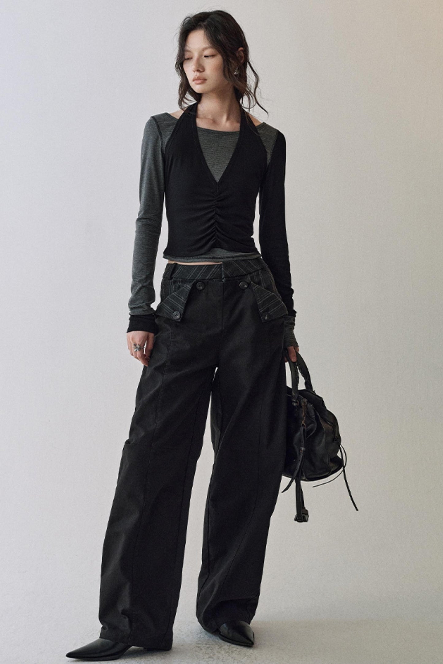 Yuan Boundary Double Waist Pants