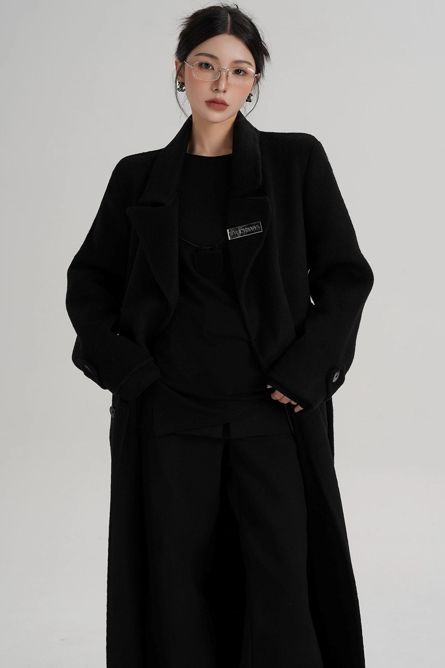 Temperament Long Wool Coat