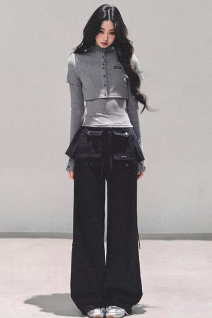 Soft Fall Knitted Top Two Piece Set