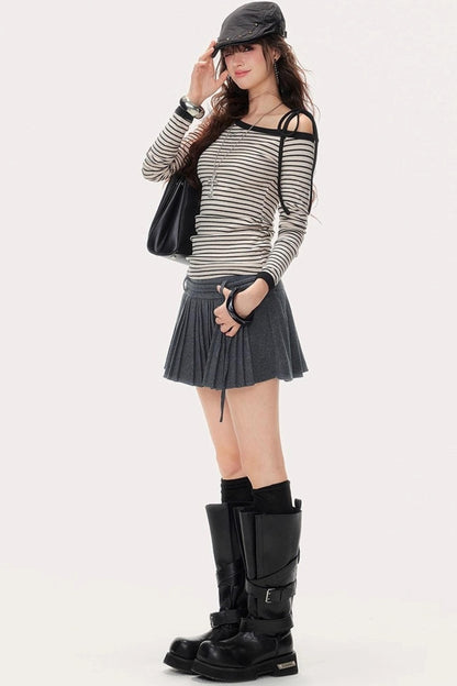 Fall Lace-Up Base Layer Top