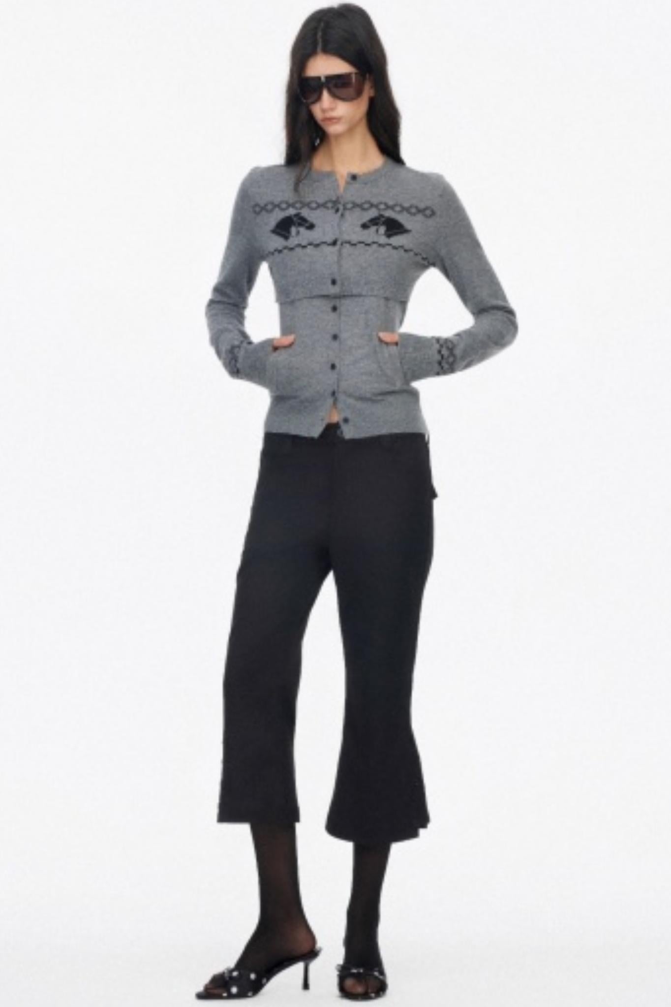 Wool Knit Two Piece Slim Jacket