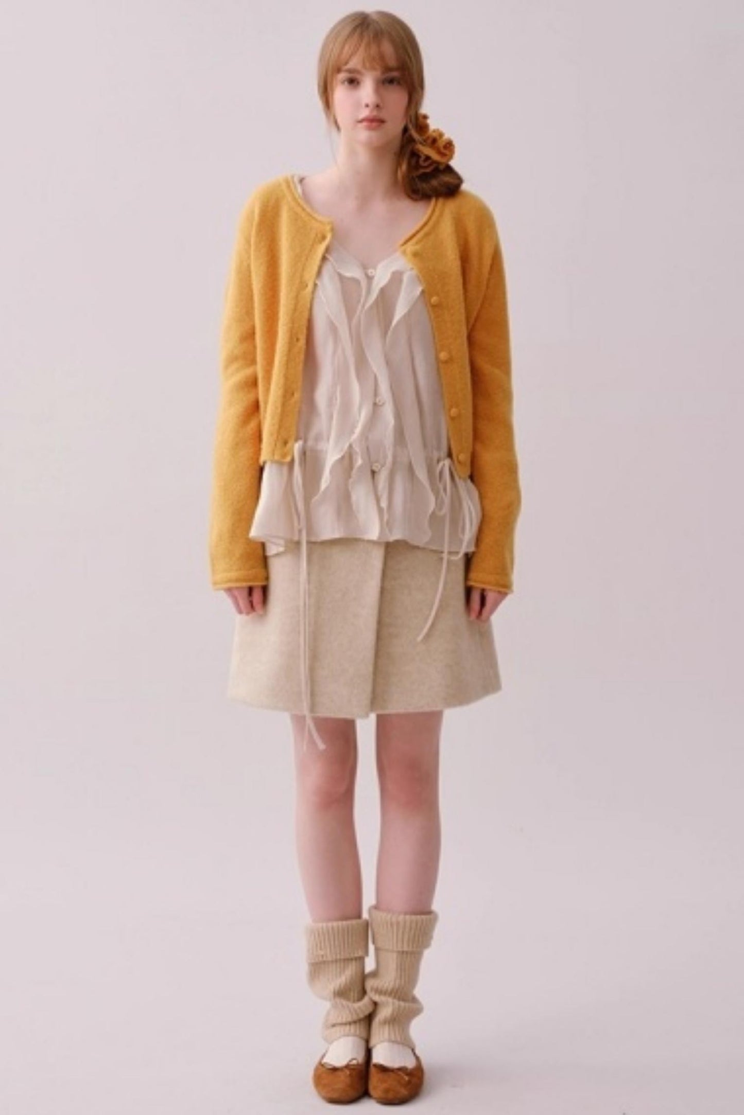 Heavy Woolen Patchwork Skirt