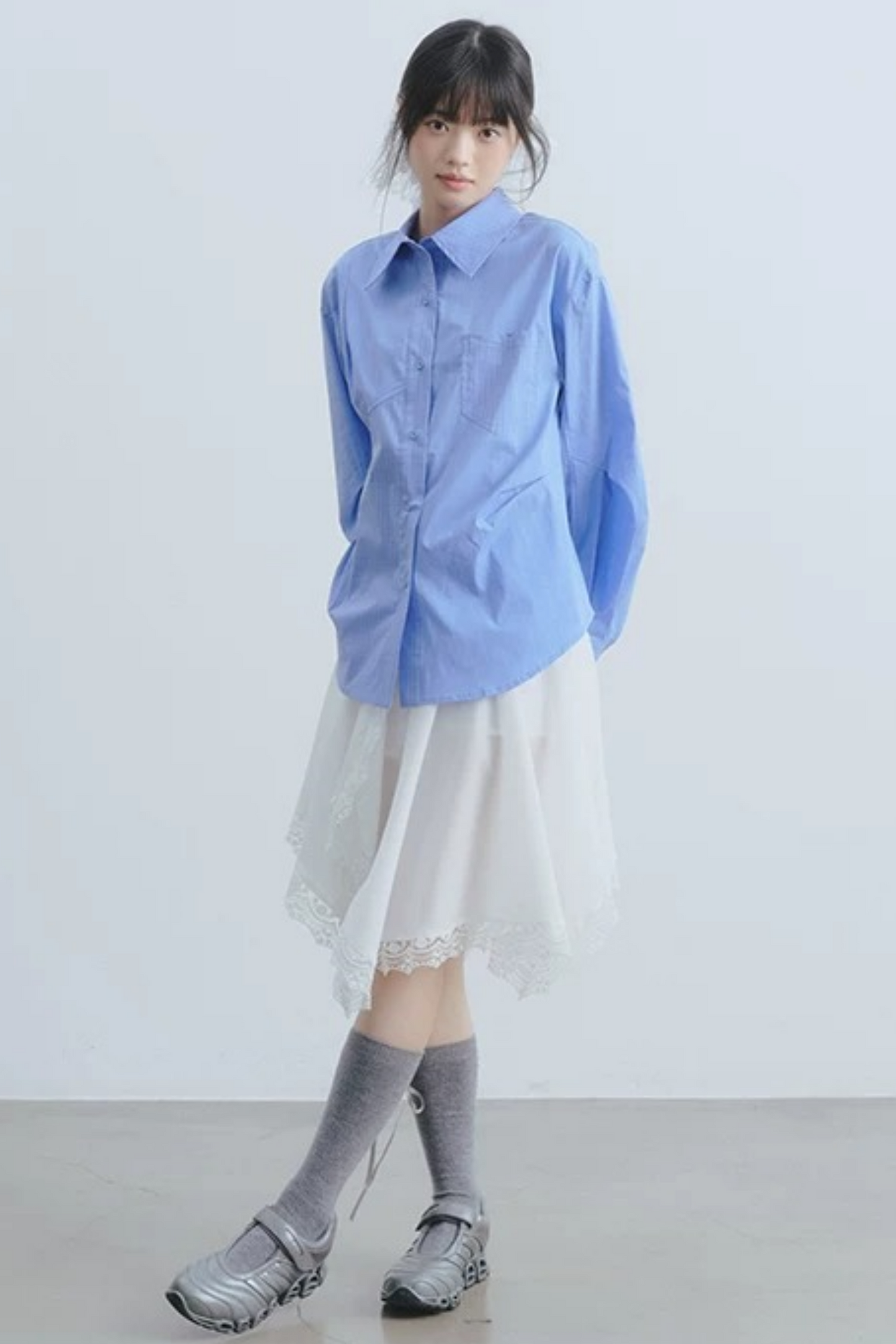 Irregular Lace High Waist Skirt
