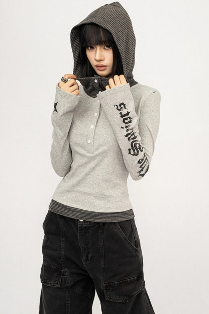 Spice Girl Long Sleeve Lazy Hooded Top