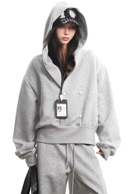 American Gray Hooded Sweatshirt Set-Up