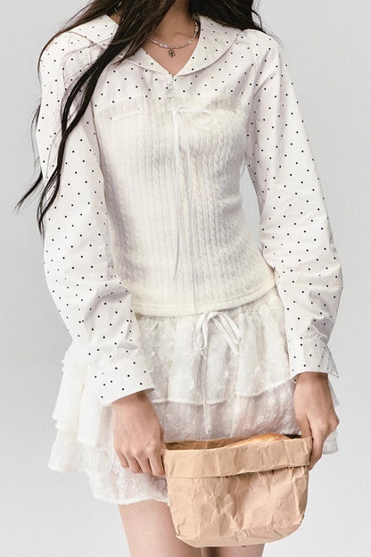 Patchwork Knit Shirt