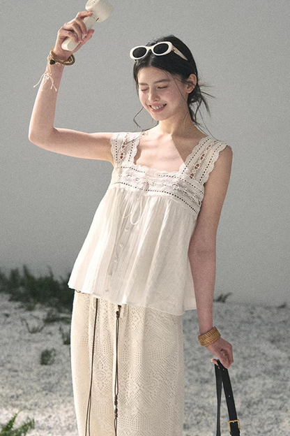 Summer Lace Transparent Blouse