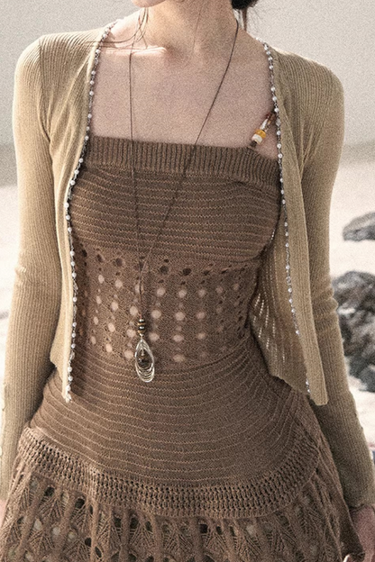 Knitted Hollow-Out Summer Top