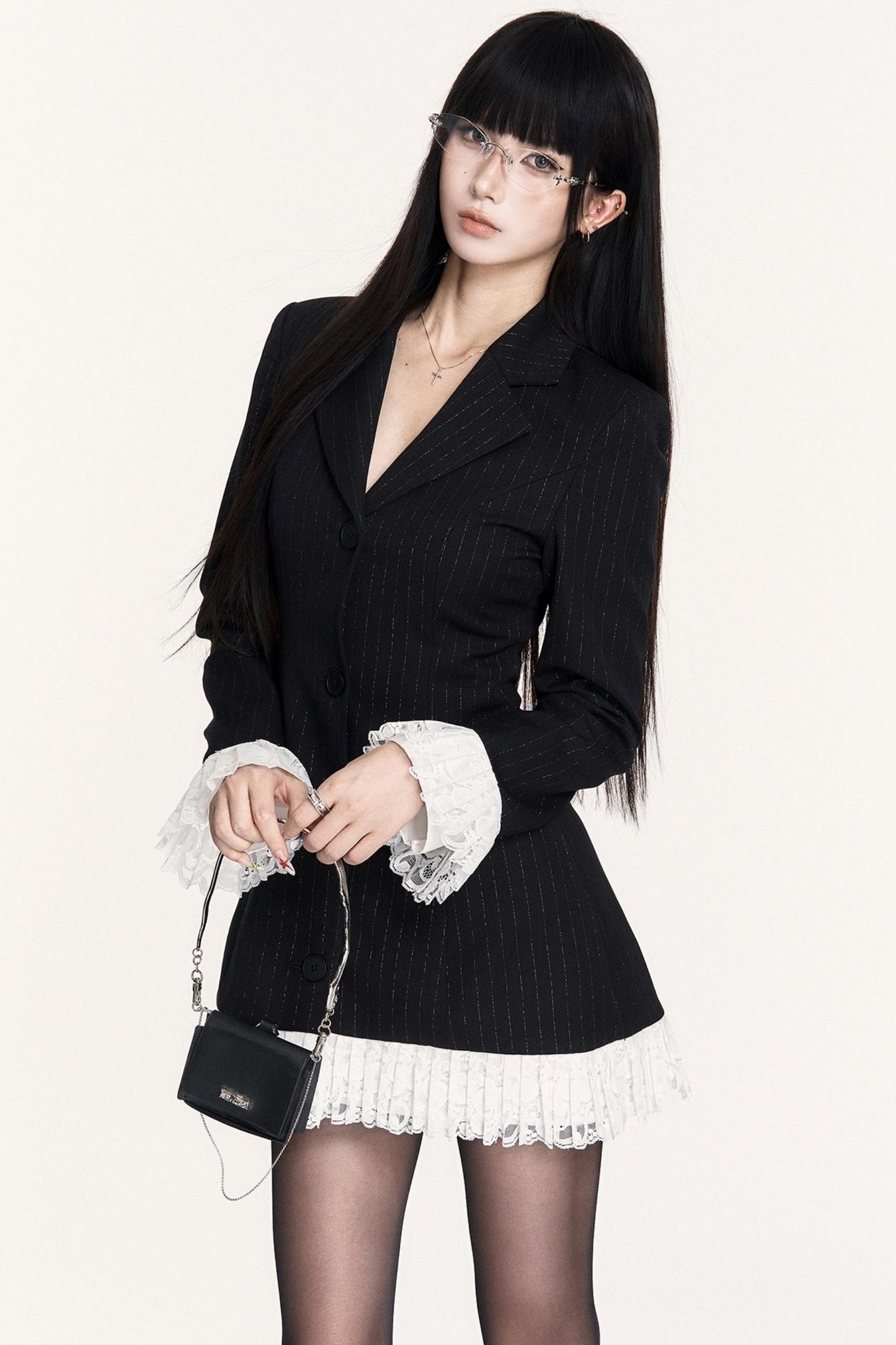 Patchwork Lace Slimming Dress