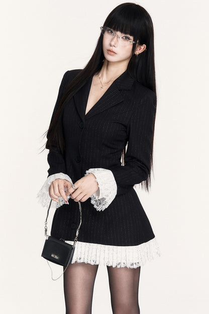 Patchwork Lace Slimming Dress