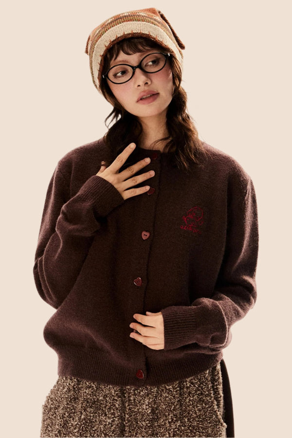 Retro gestrickte Strickjacke 